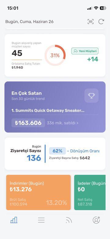 Repory rapor ekranı